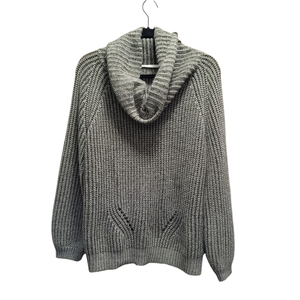 Sz XL Vanilla Star Chunky Knit Olive Sweater Cowl Neck